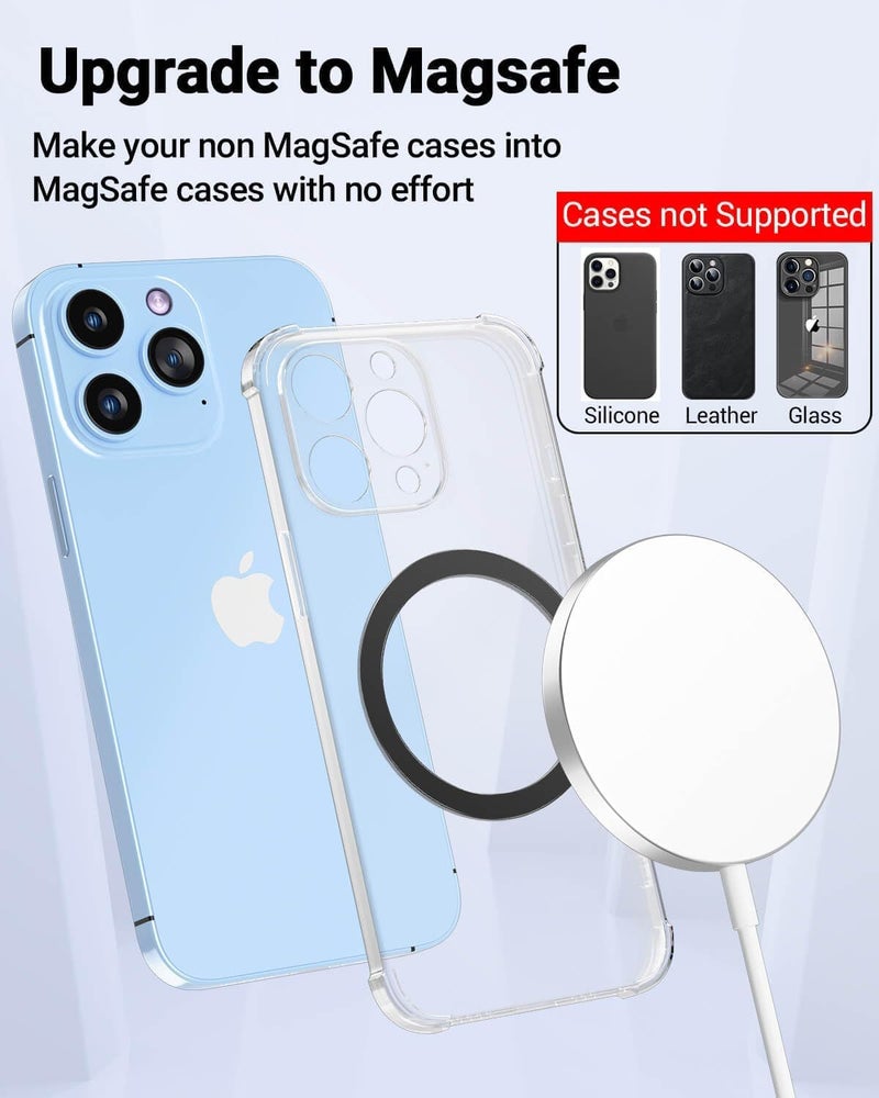 KALAPOP for Magsafe Ring - 10 PCS, Ultra-Thin(0.4mm) Magsafe Sticker, Compatible with iPhone 17/Air/16/15/14/13/12 Series, Samsung Galaxy, Google Pixel Series Black - Image 4